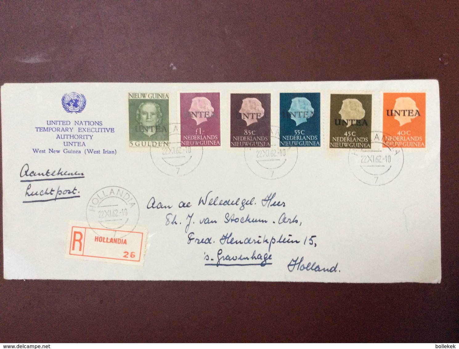 Aangetekende Brief Van Hollandia Naar Den Haag - Nouvelle Guinée Néerlandaise