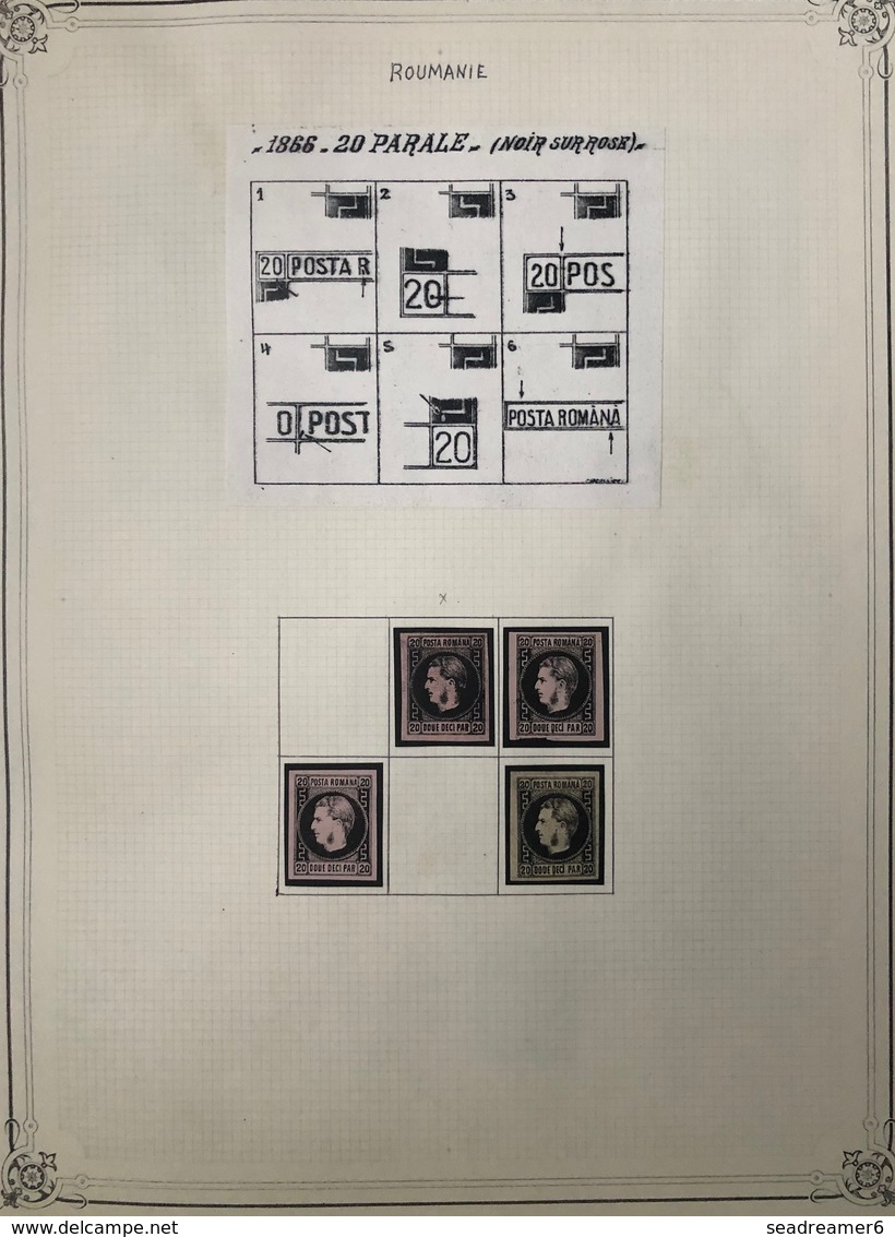 Roumanie étude De 81 Classiques Depuis Les 1er : Couleurs, Papiers, Planchages...tres Belle Qualité !!! - 1858-1880 Moldavie & Principauté