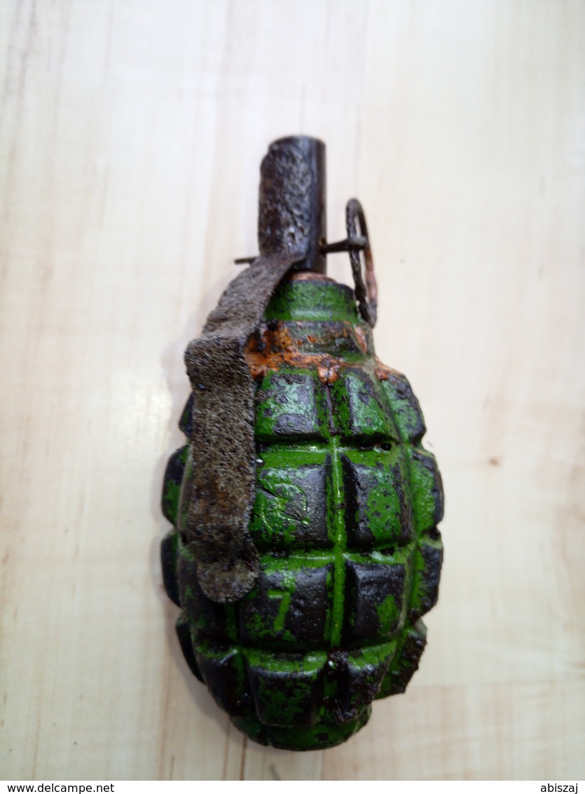 100% Original WWII F1 Russia GRENADE Neutralisé OBUS - Armes Neutralisées