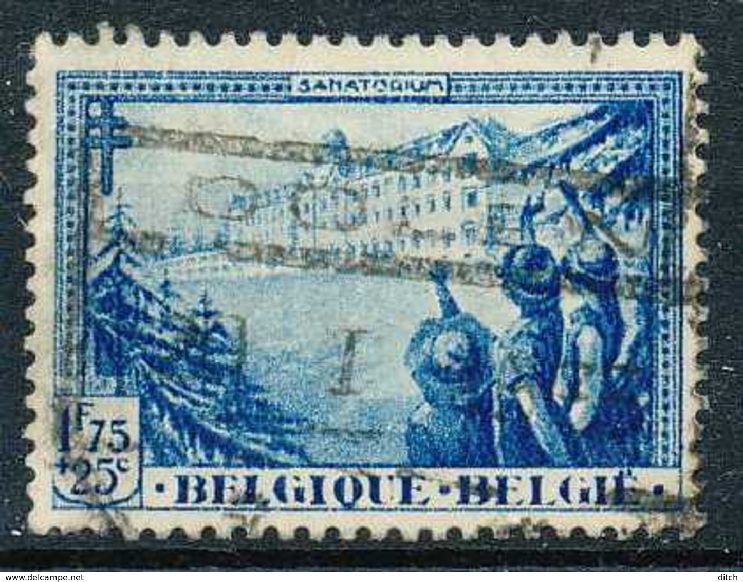 D - [804490]TB//O/Used-Belgique 1932, 1F75+25c Bleu, Antituberculeux, Obl Télégraphique Centrale - Oblitérés