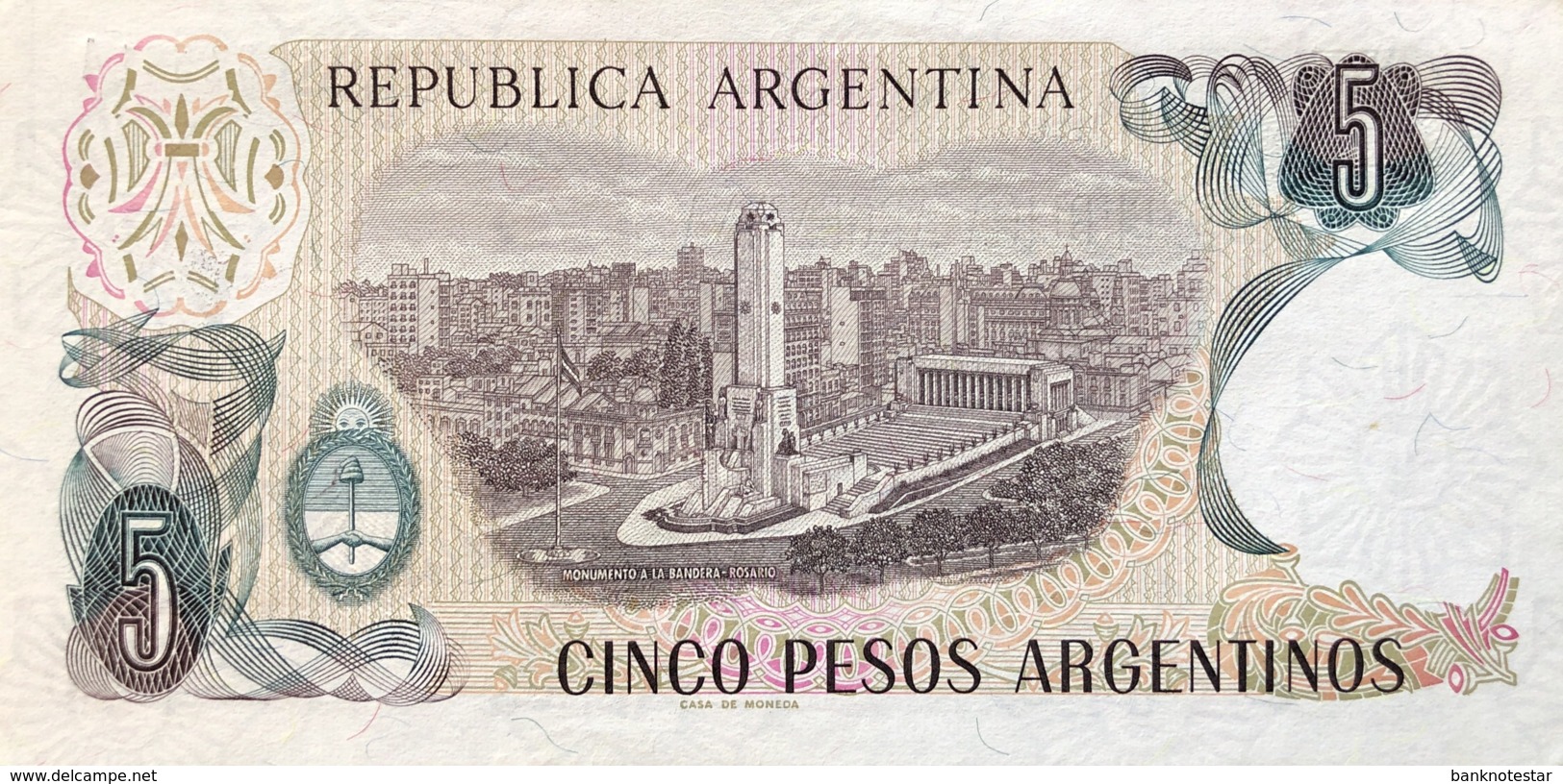 Argentina 5 Pesos Argentino, P-312a (1983) - UNC - Sign.variety 1 - Argentinien