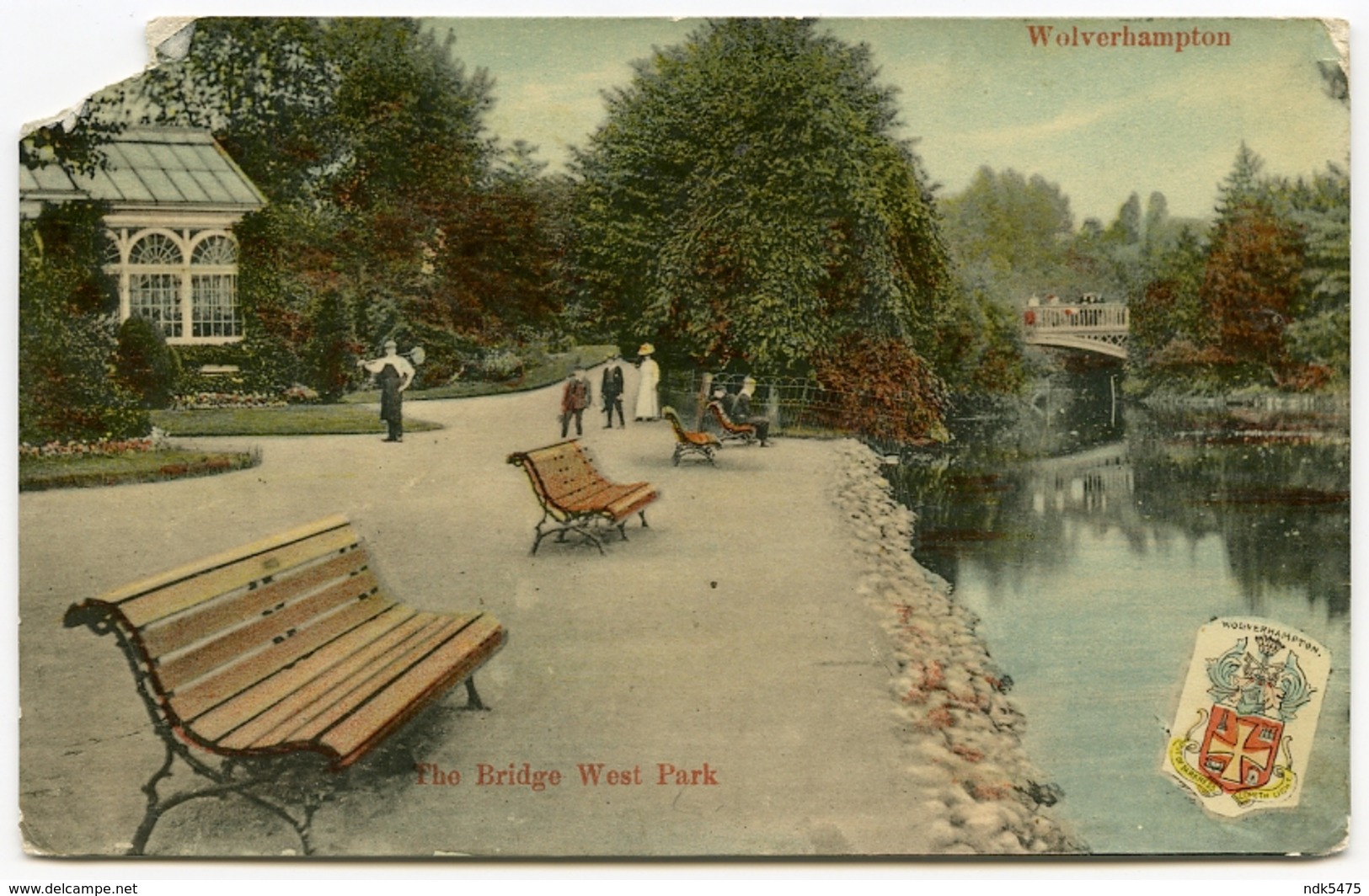 WOLVERHAMPTON : WEST PARK - THE BRIDGE / POSTMARK - WOLVERHAMPTON / ADDRESS - HADDENHAM, TOWNSEND / PAGET ROAD - Wolverhampton