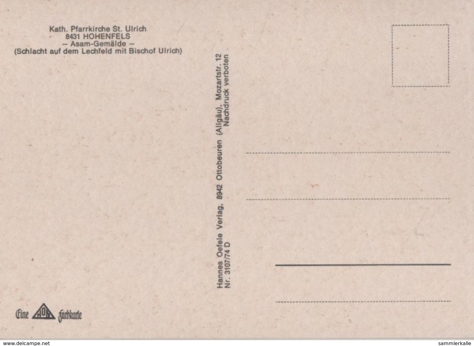 Hohenfels - St. Ulrich, Asam-Gemälde - Neumarkt I. D. Oberpfalz