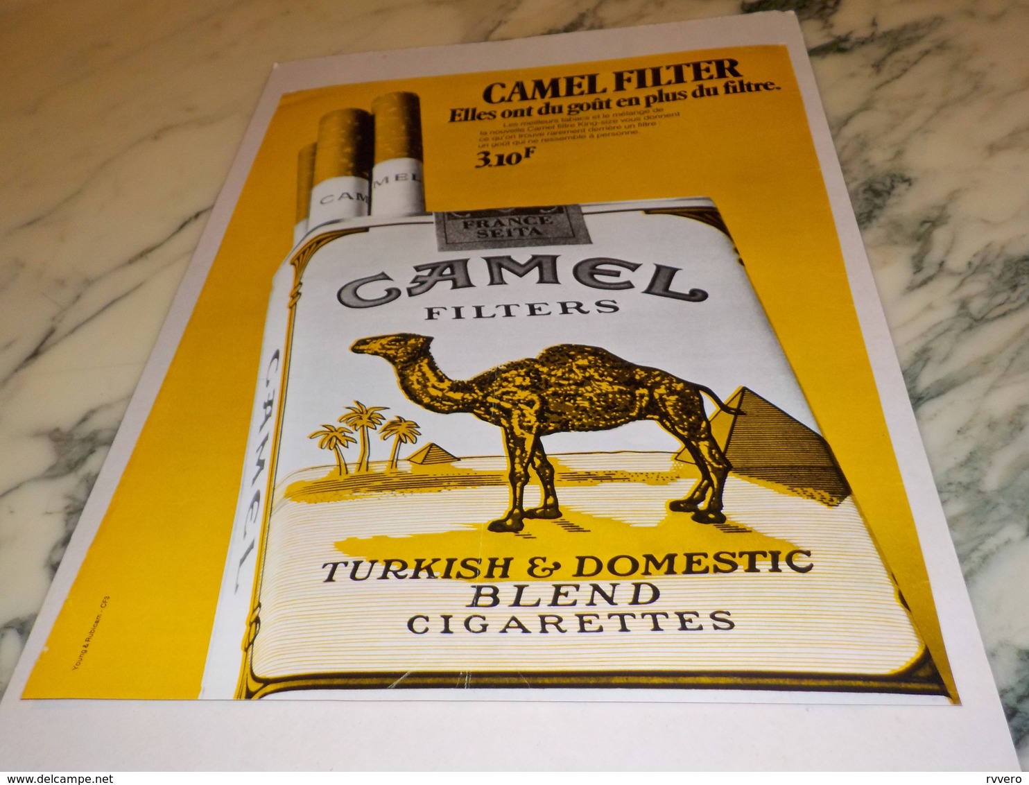 ANCIENNE PUBLICITE CIGARETTE CAMEL 1972 - Autres & Non Classés