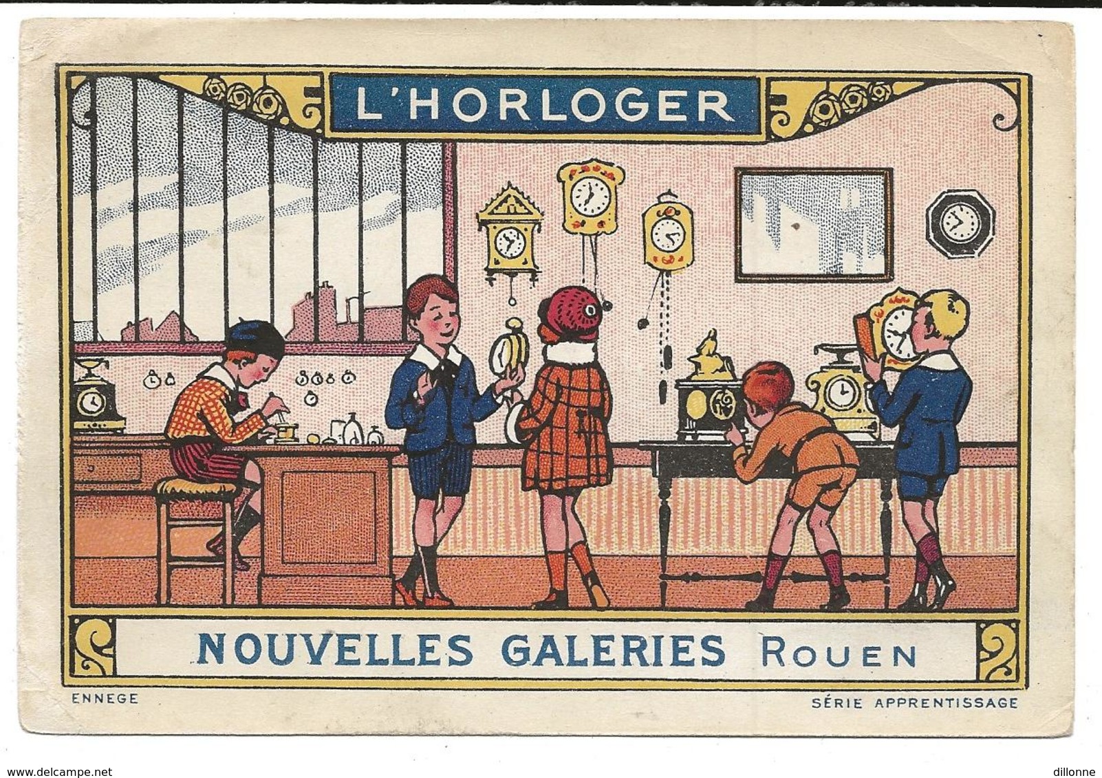 D 76  ROUEN L'HORLOGER  Carte PUB  Nouvelles Galeries - Publicité