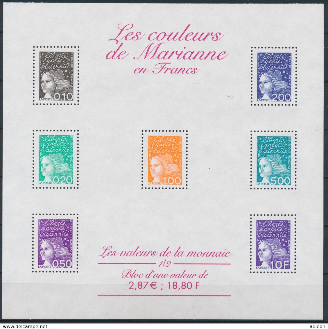 France - Les Couleurs De Marianne En Franc 1/2 - YT BF 41** - Nuovi