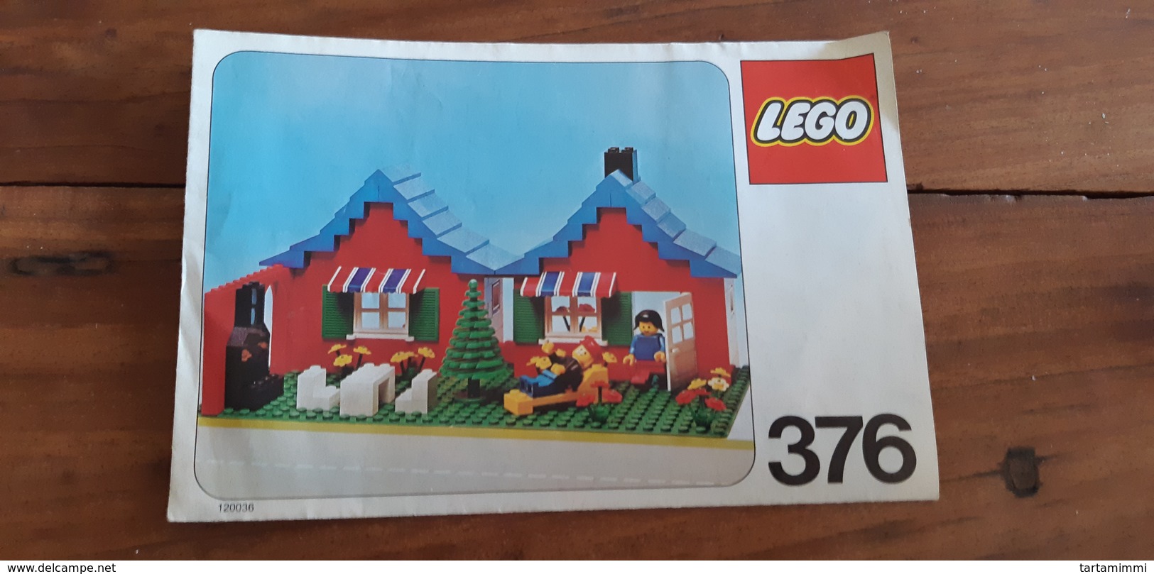 INSTRUCTIONS LEGO BRICKS 376 ORIGINAL 1978 TOWN HOUSE WITH GARDEN - Planos