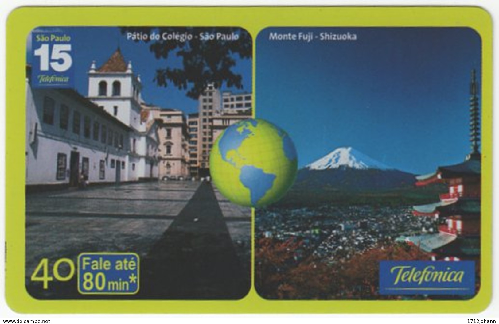 BRASIL K-597 Magnetic Telefonica - Landmark, Fujiyama - Used - Brasilien