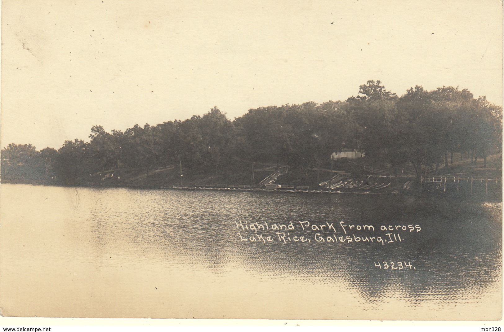 ETATS UNIS - ILLINOIS - LAKE RICE GALESBURG - HIGHLAND PARK FROM ACROSS - Andere & Zonder Classificatie