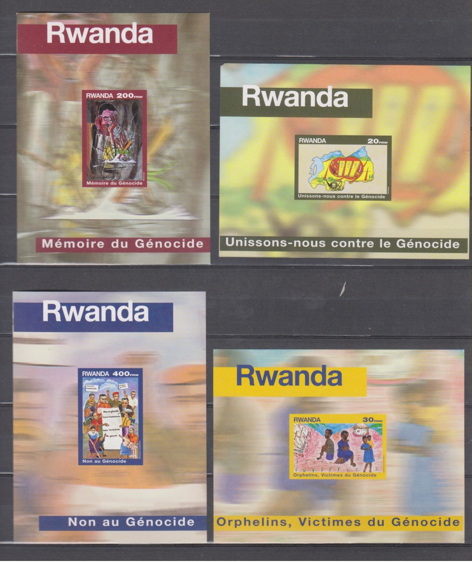 Ruanda / Rwanda Michel #  Blöcke 1469 - 72 **  Geschnitten Non On Génocide/Gedenken Des Völkermordes - Sonstige & Ohne Zuordnung