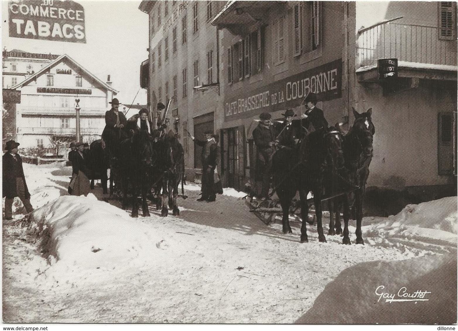 D 74  2 Cartes  CHAMONIX     Les Traineaux  Rue Nationale Et Mont Blanc - Chamonix-Mont-Blanc