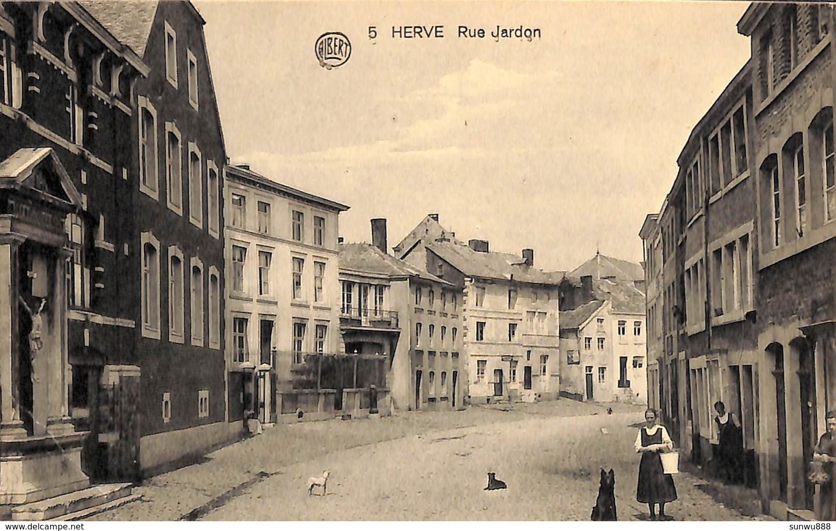 Herve - Rue Jardon (animée, Photo Belge Lumière, Edit Mathot) - Herve