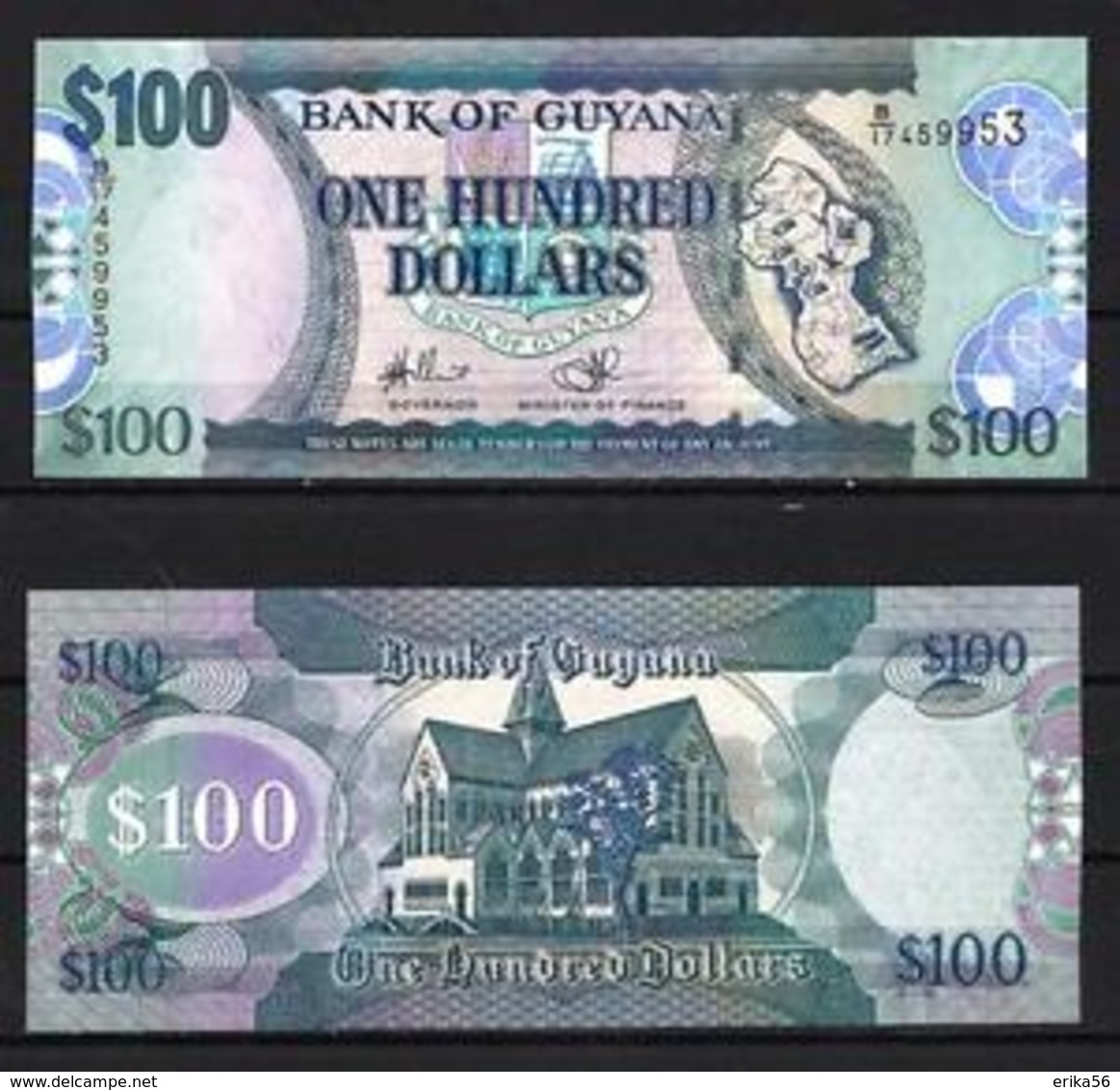 BILLET GUYANA 100 DOLARS - Guyana