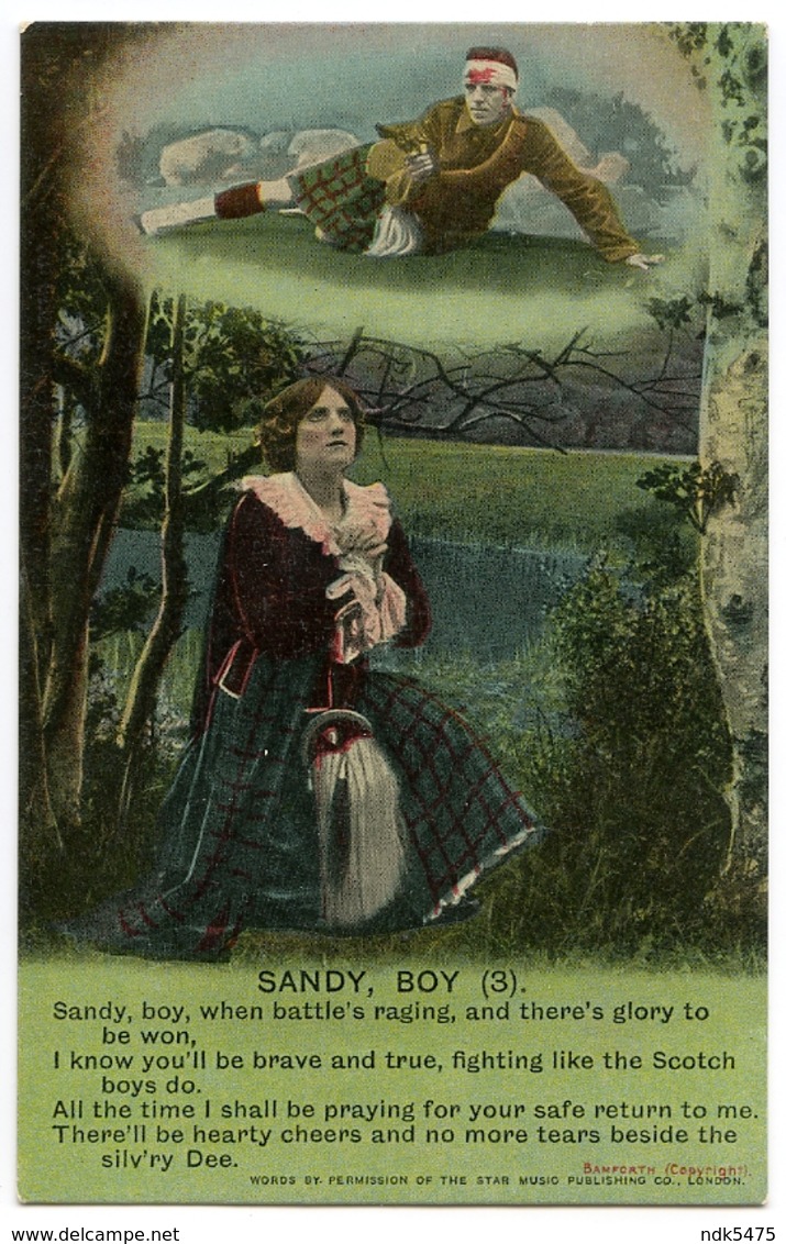 BAMFORTH : PATRIOTIC SONG CARD : SANDY, BOY (3) - Patriottiche