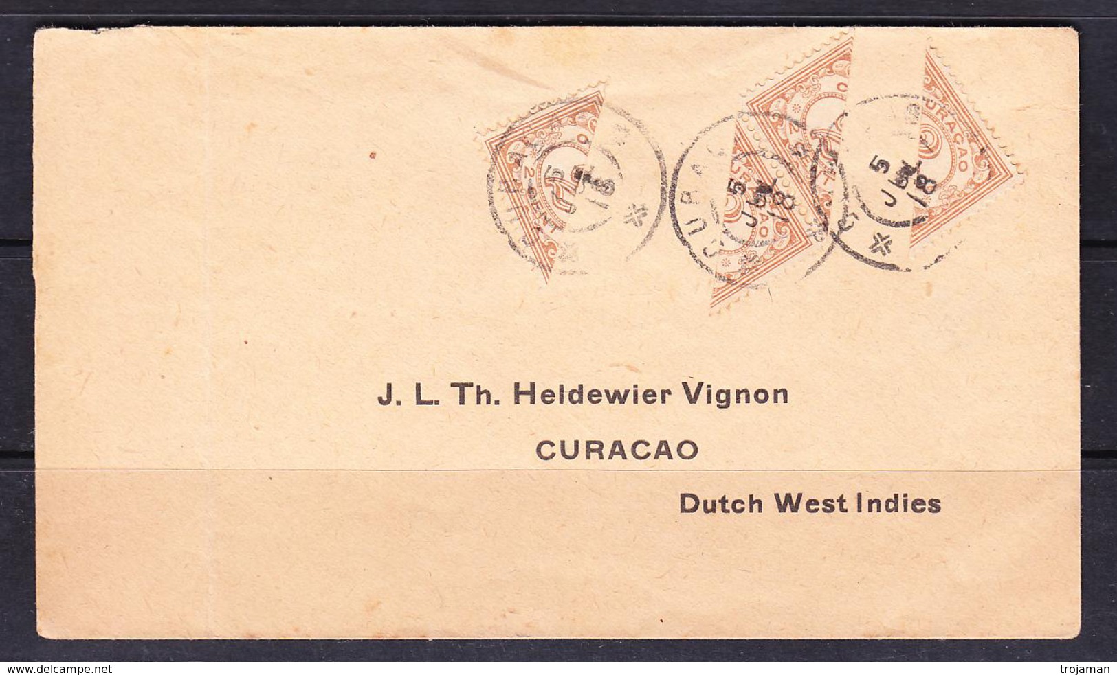 SC 20-60 COVER WITH THE CURACAO STAMPS. - Curaçao, Antille Olandesi, Aruba