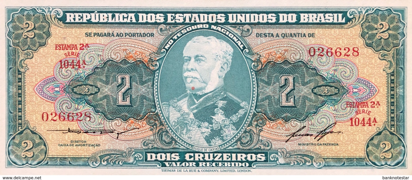 Brazil 2 Cruzeiros, P-157Ac (1955) - UNC - Brasilien