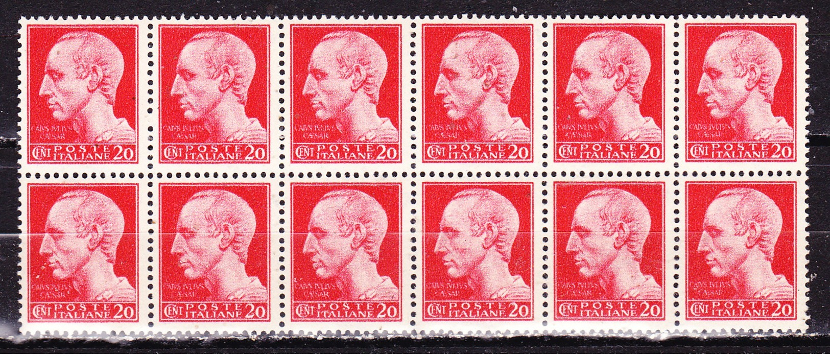 Italia 1945 Luogotenenza Senza Fasci -Filigrana Ruota - Lire 0,20 Blocco  Nuovo MNH**- - Mint/hinged