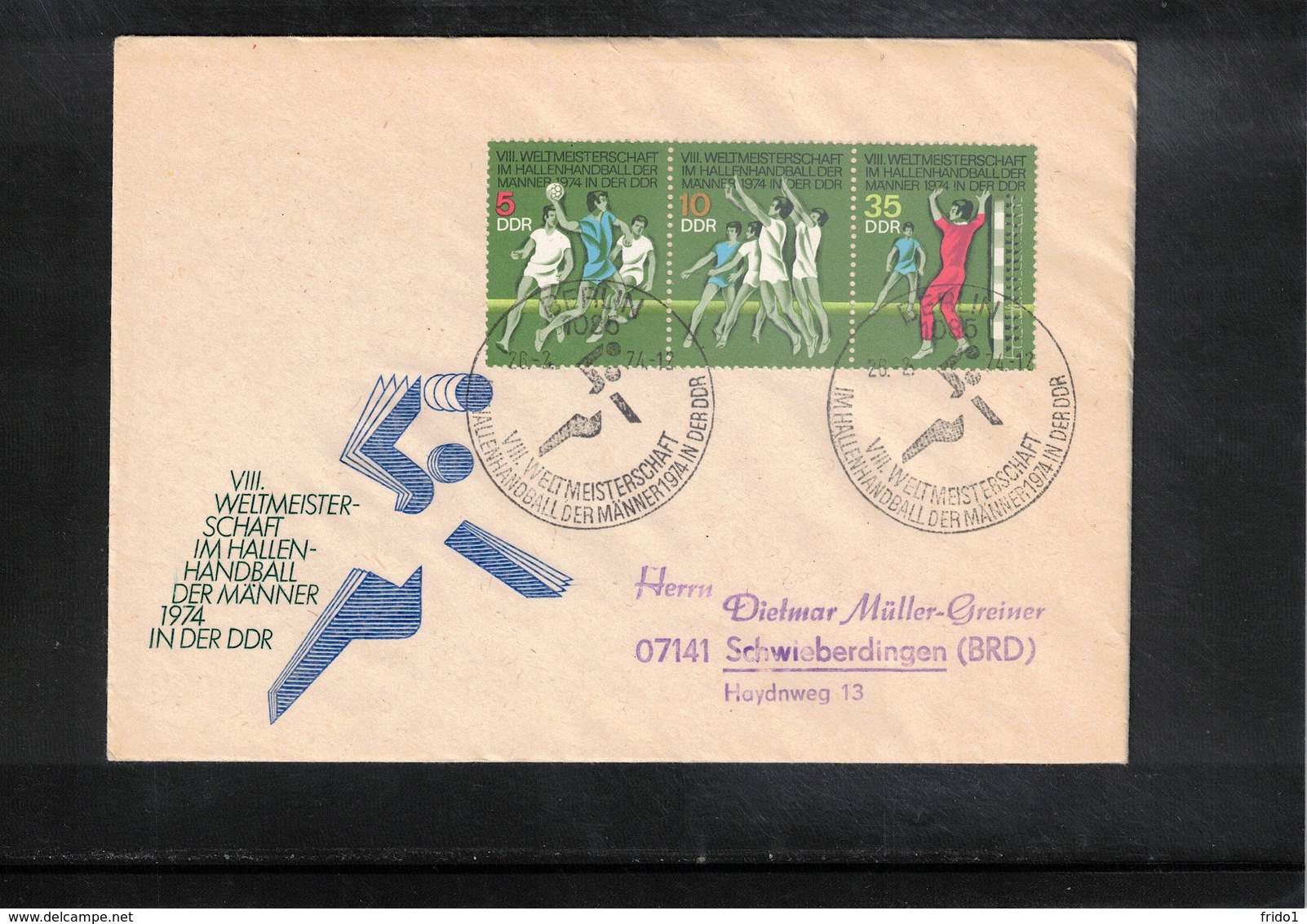 Germany / Deutschland DDR 1974 World Handball Championship FDC - Handball