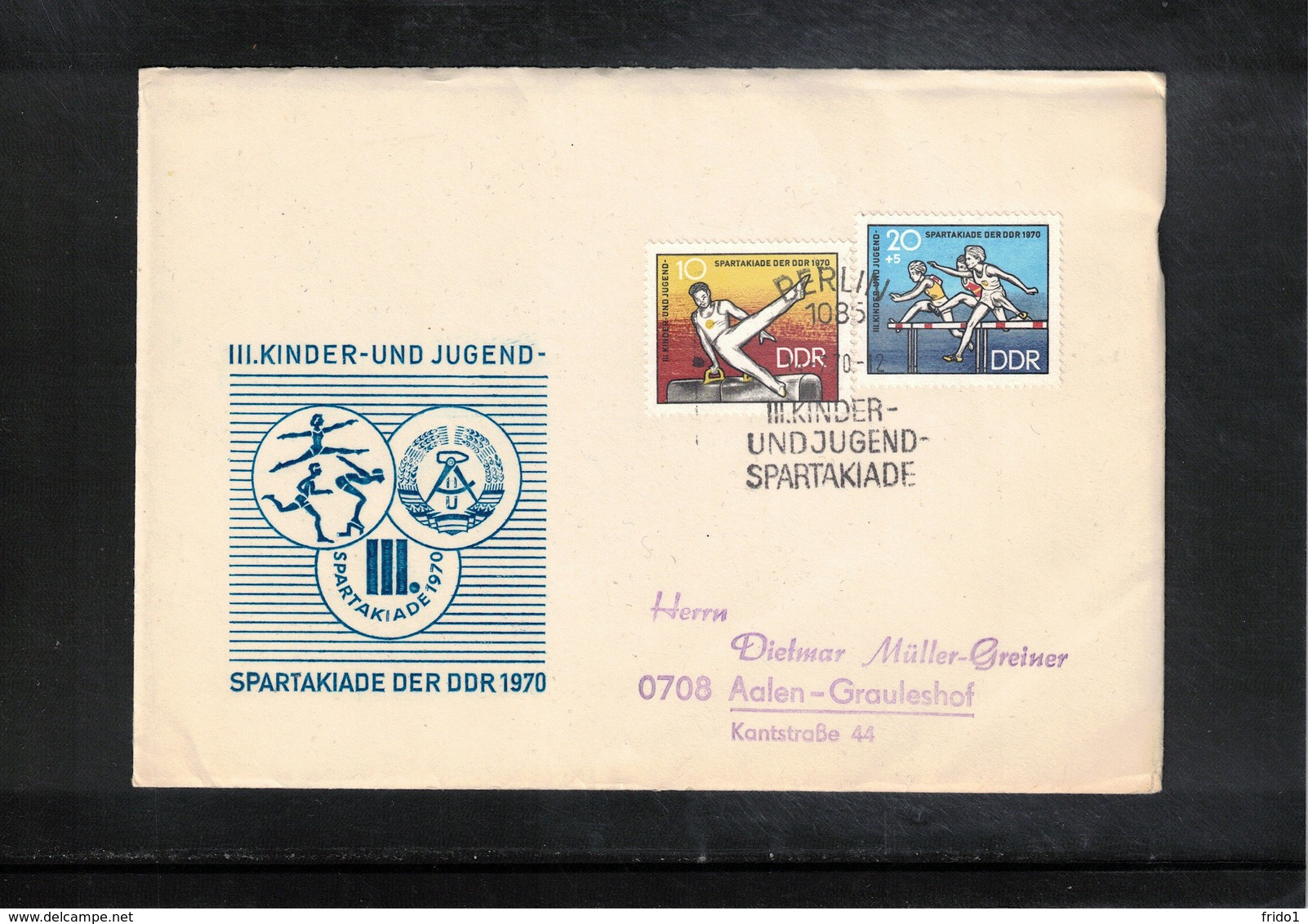 Germany / Deutschland DDR 1970 Youth Spartakiade FDC - Gymnastik