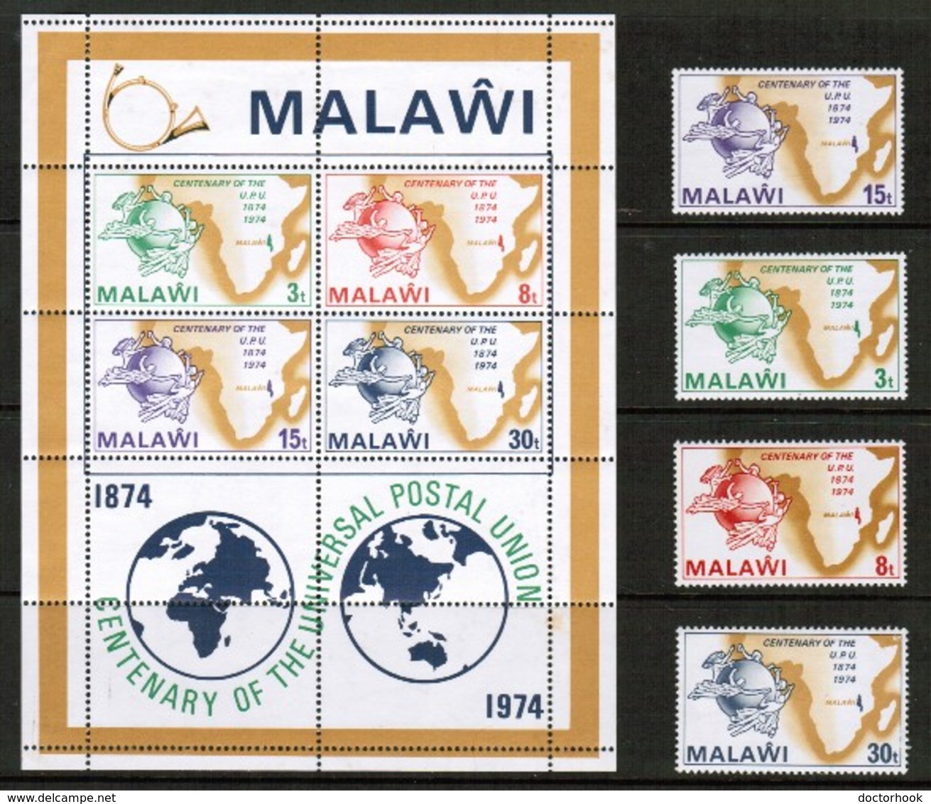 MALAWI  Scott # 221-4a** VF MINT NH INCLUDING Souvenir Sheet (SS-513) - Malawi (1964-...)