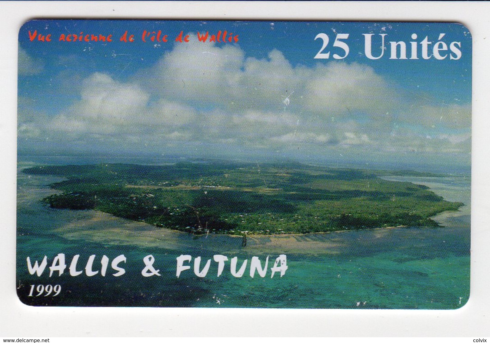 WALLIS Et FUTUNA REF WF-16 VUE AERIENNE DE WALLIS 25U  Année 1999 Tirage 3000 Ex - Wallis And Futuna