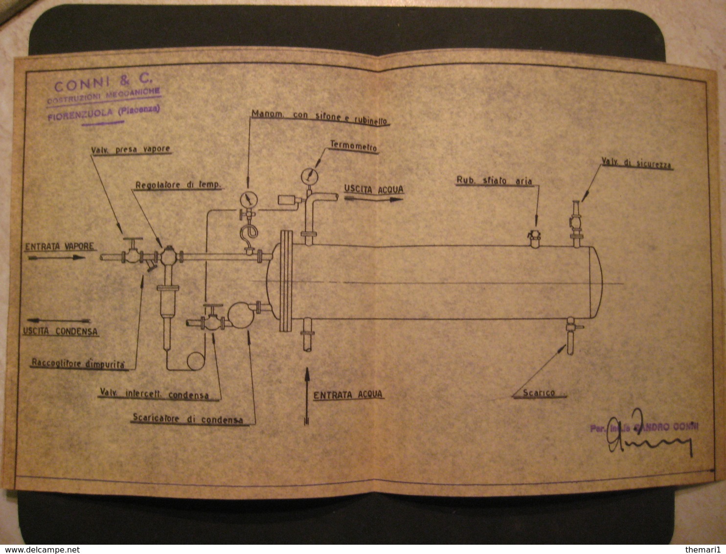 FIORENZUOLA D'ARDA PIACENZA COSTRUZIONI MECCANICHE S. CONNI & C. DISEGNO TIMBRI - Macchine