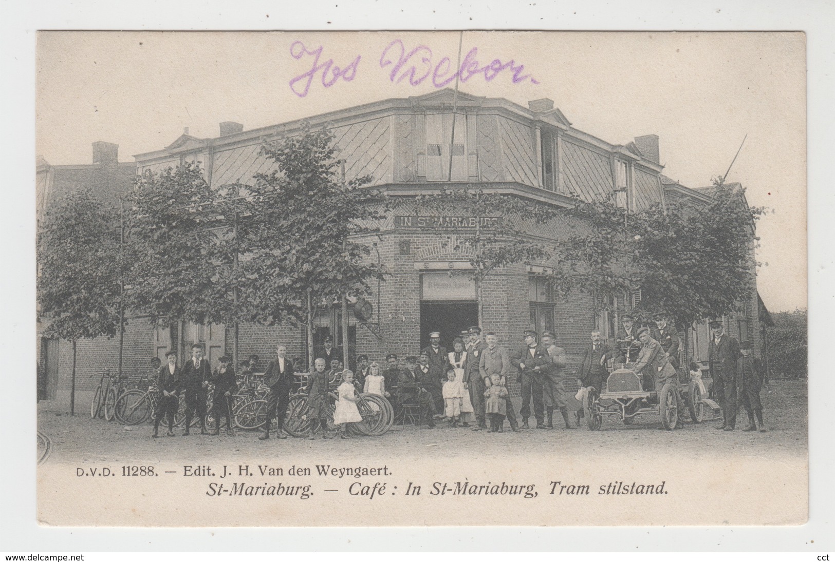 Sint-Mariaburg  Brasschaat Antwerpen  Café In St-Mariaburg Tram Stilstand   D.V.D. 11288 Edit J. H. Van Den Weyngaert - Brasschaat