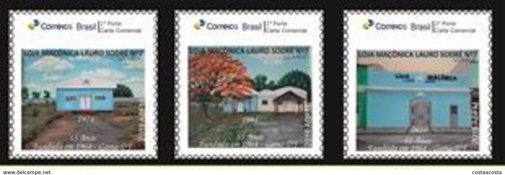 Brazil -   55 Years Masonic Lodge Lauro Sodré - Set 3 - Freemasonry