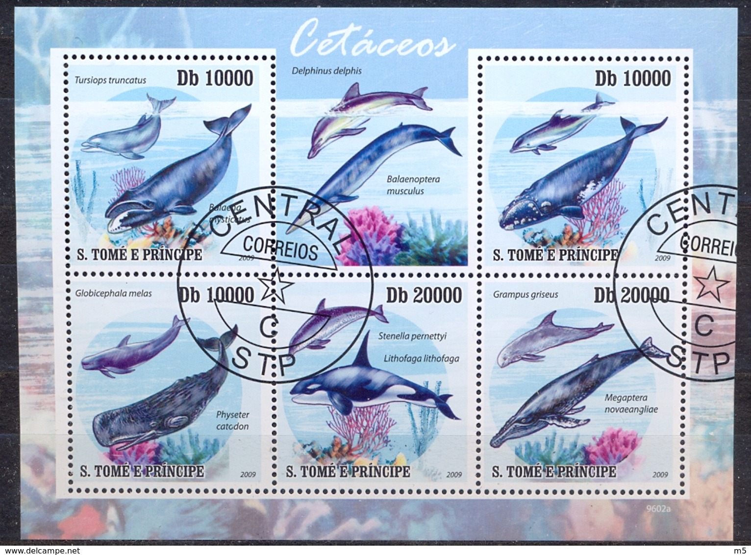 SAO TOME AND PRINCIPE - FAUNA - WHALES - MI.NO.KLB 4242/6 - CV = 7 € - Vie Marine