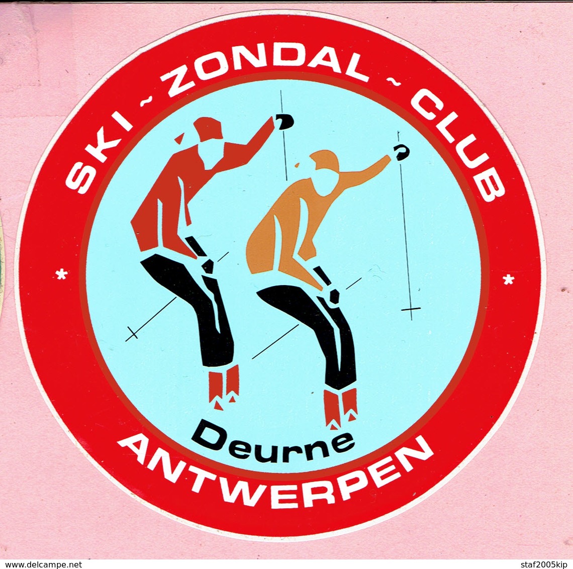 Sticker - SKI - ZONDAL - CLUB - Deurne Antwerpen - Stickers