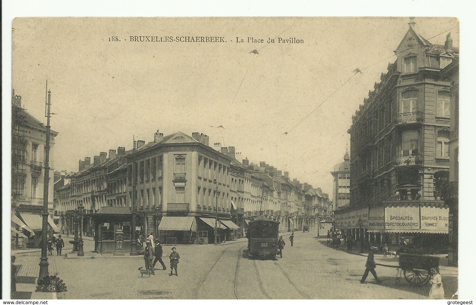 CP.Bruxelles-Schaerbeek (ex-Collection DELOOSE) - Place Du Pavillon + Tram 302 - W0300 - Schaerbeek - Schaarbeek