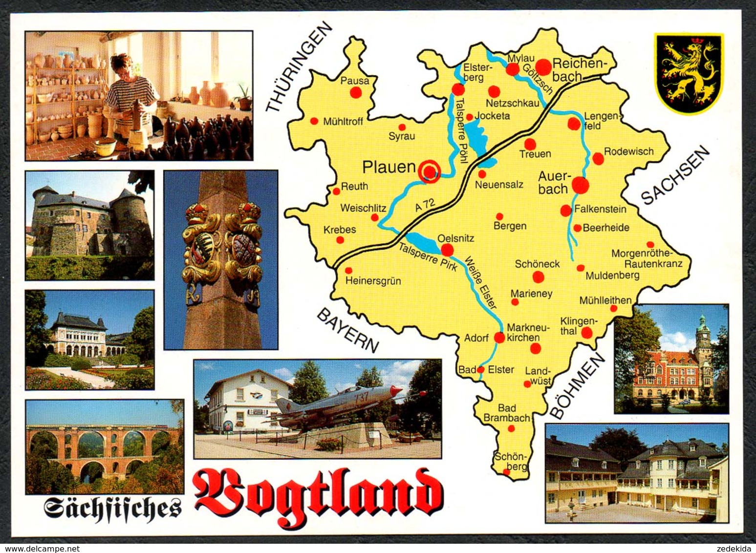 D1874 - TOP Vogtland Landkarte - Verlag Bild Und Heimat Reichenbach Qualitätskarte - Vogtland