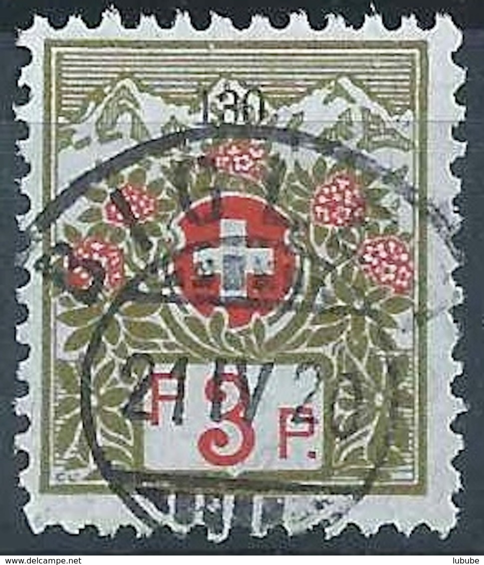 Portofreiheit 130 Alpenrosen 3A, Grünoliv/zinnober  BIGLEN     1920 - Used Stamps