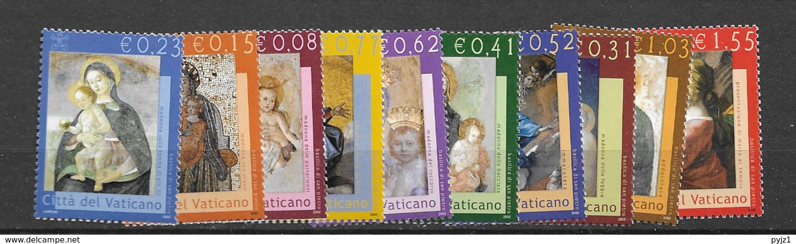2002 MNH Vaticano 1394-1403 Postfris** - Ongebruikt