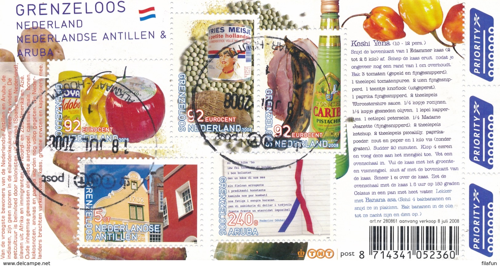 Nederland - 2008 - Blok Grenzeloos Nederland - NVPH 2579 - Gebruikt - Used Stamps