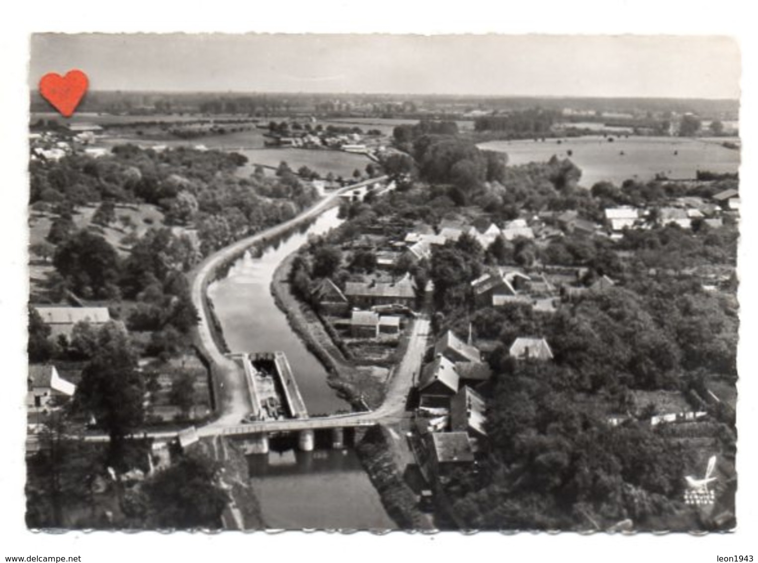 03694-LE-02-EN AVION AU-DESUS DE ...ETREUX-Vue Panoramique Sur Le Canal - Andere & Zonder Classificatie