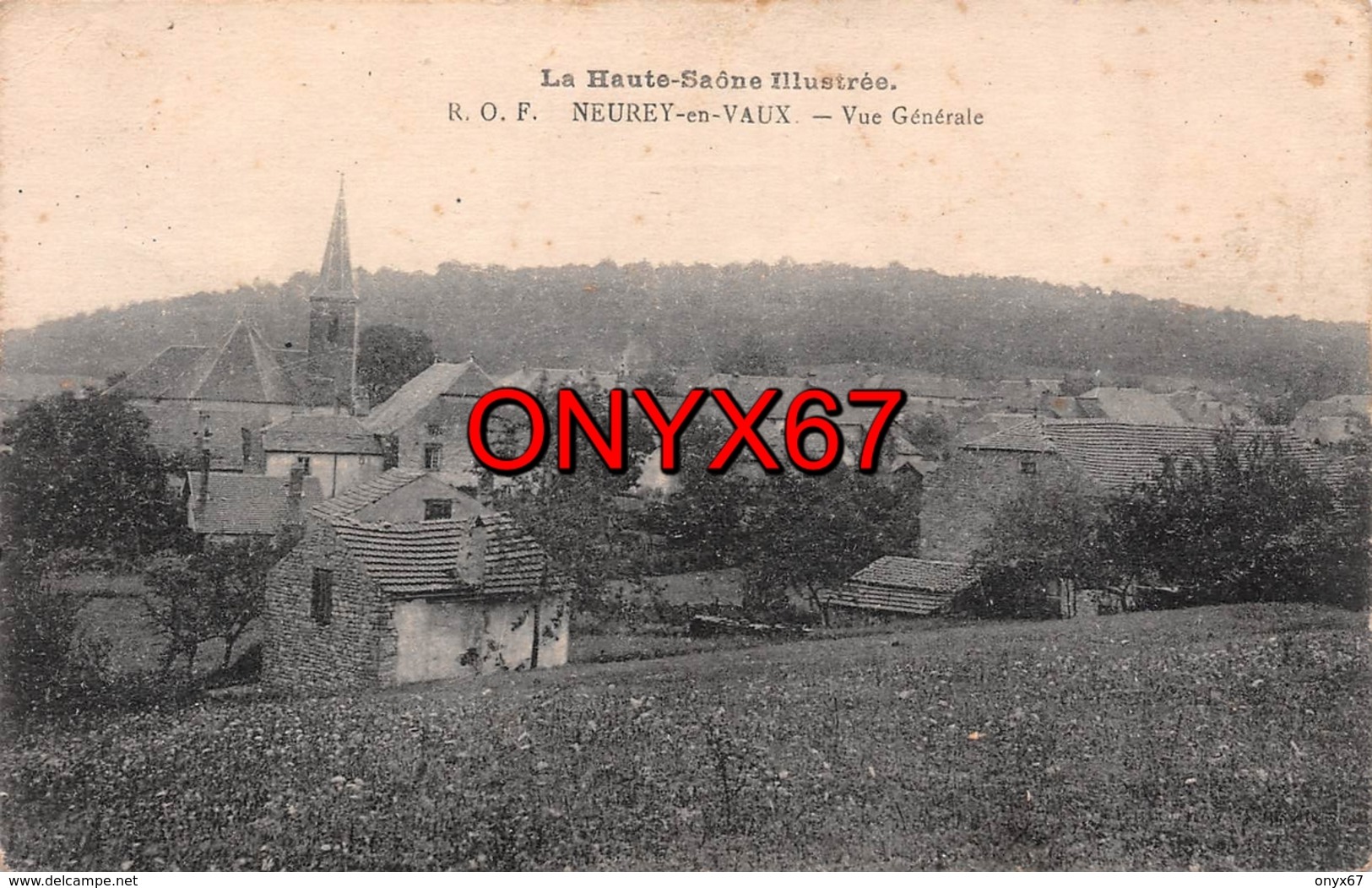 NEUREY-en-VAUX (70-Lure-Saint-Loup-sur-Semouse-Haute-Saône) Vue Sur Village Et Eglise VOIR 2 SCANS - Autres & Non Classés