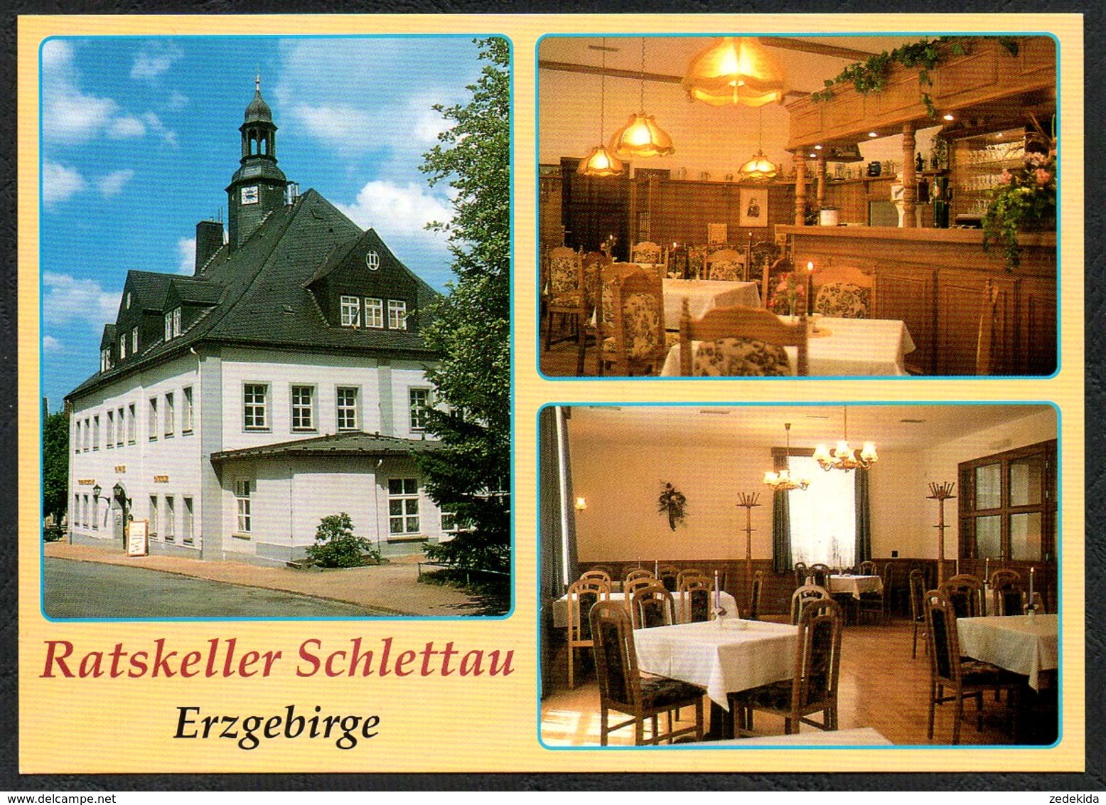 D1922 - TOP Schlettau Ratskeller Gaststätte - Verlag Bild Und Heimat Reichenbach Qualitätskarte - Schlettau