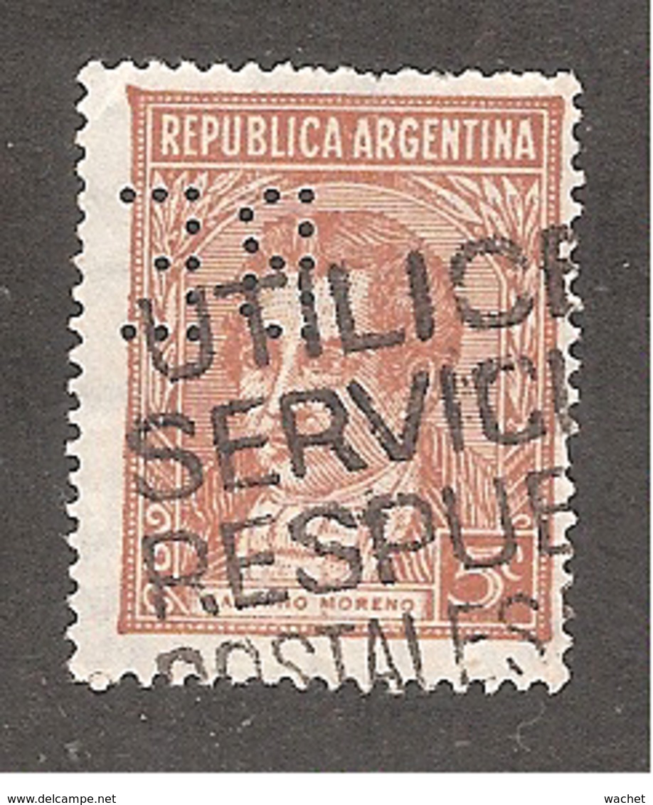 Perforado/perfin/perforé Argentina YT No 368 Mariano Moreno  BE Banco Espanol Del Rio De La Plata - Used Stamps