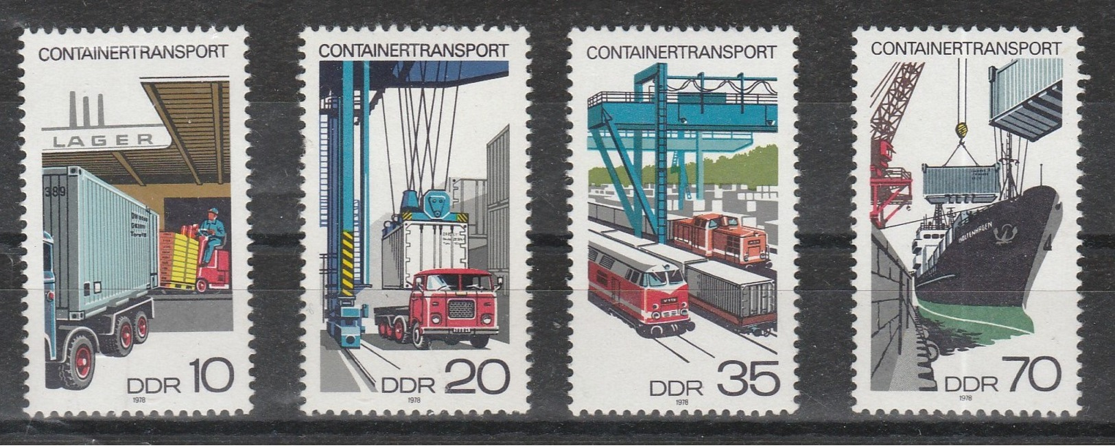 DDR  - Deutsche Demokratische Republik  - 1978  - Containertransport  -MiNr.. 2326-29 Siehe Scan - Ongebruikt