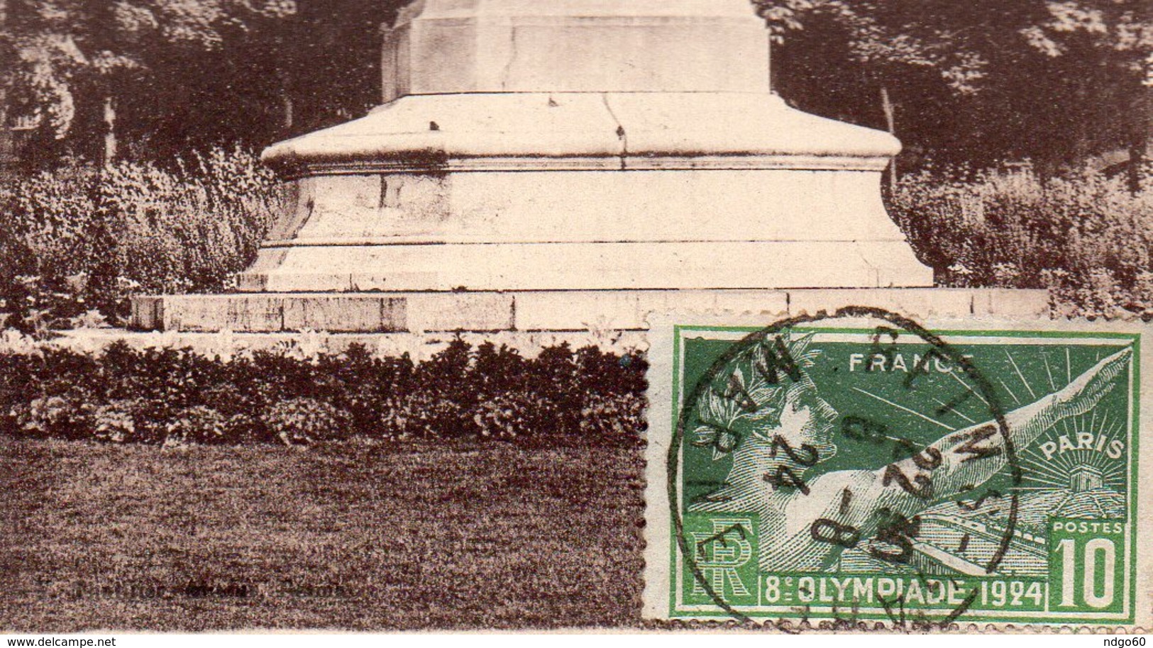 Timbre N° 183 " 8e Olympiade 1924 "sur Carte Postale De Reims - 1921-1960: Période Moderne