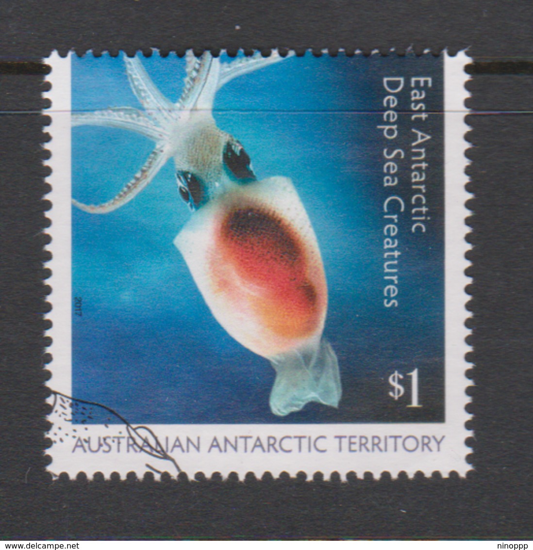 Australian Antarctic Territory ASC 240 2017 East Antarctic Deep Sea Creatures,$ 1.00 Sepia,used, - Used Stamps