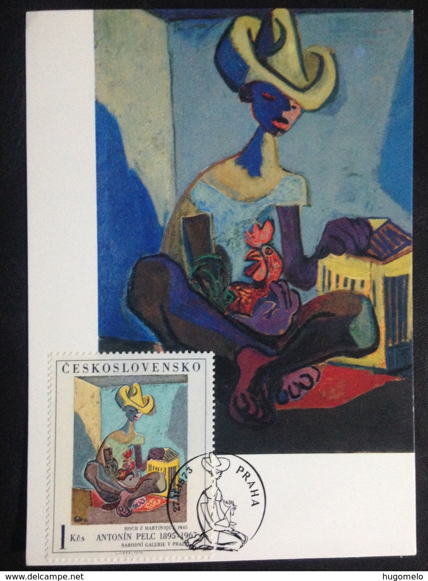 Czechoslovakia, Uncirculated Postcard, "Painting", "Antonín Pelc", 1973 - Sonstige & Ohne Zuordnung