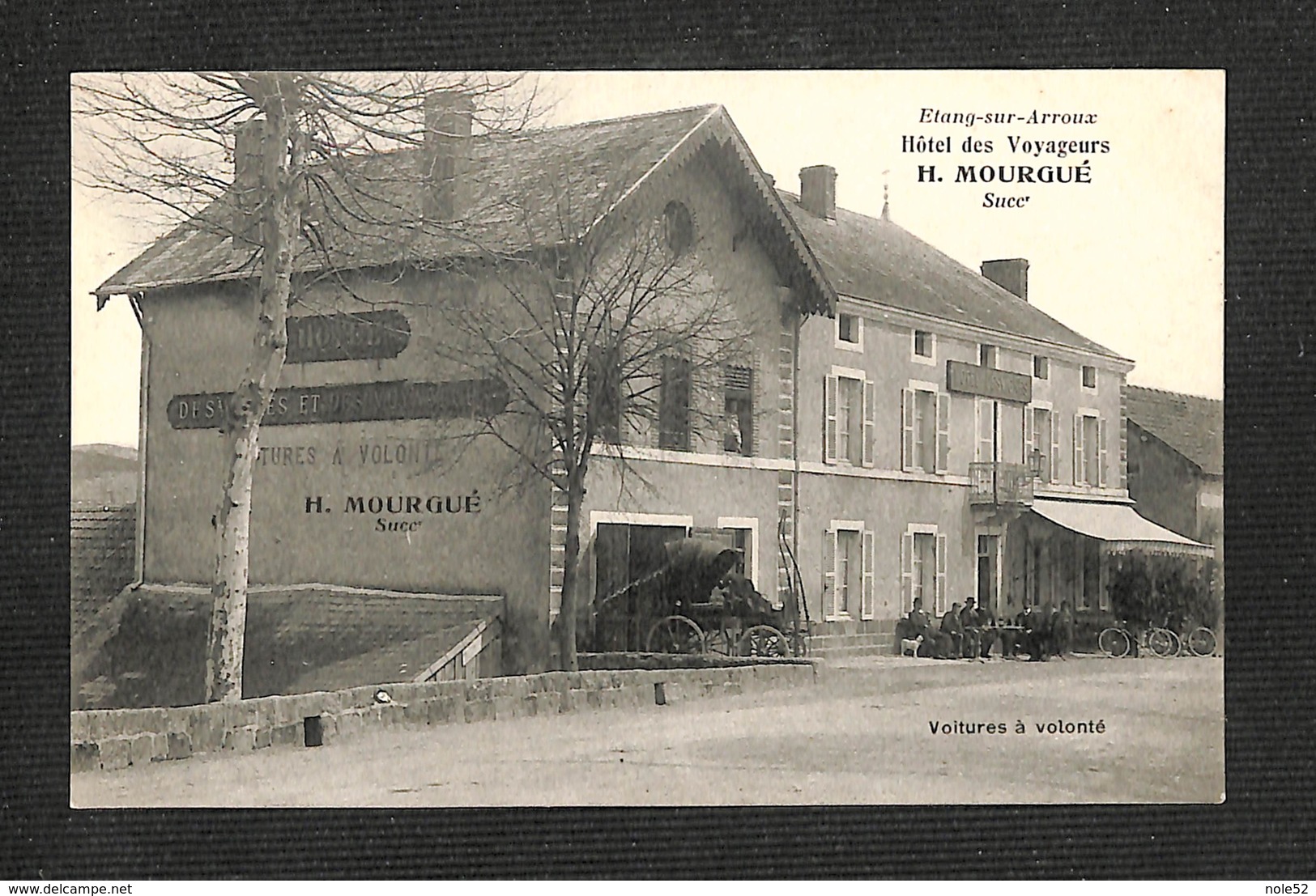 71 - ETANG Sur ARROUX - Hôtel Des Voyageurs - H. MOURQUÉ - Voitures à Volonté - RARE ,#71/016 - Other & Unclassified