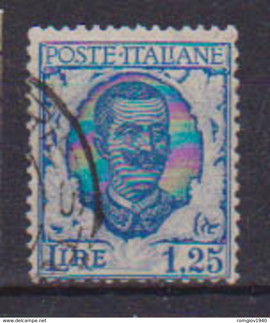REGNO D'ITALIA 1926  TIPO FLOREALE MODIFICATO FILIGRANA CORONA SASS. 202 USATO VF - Usati
