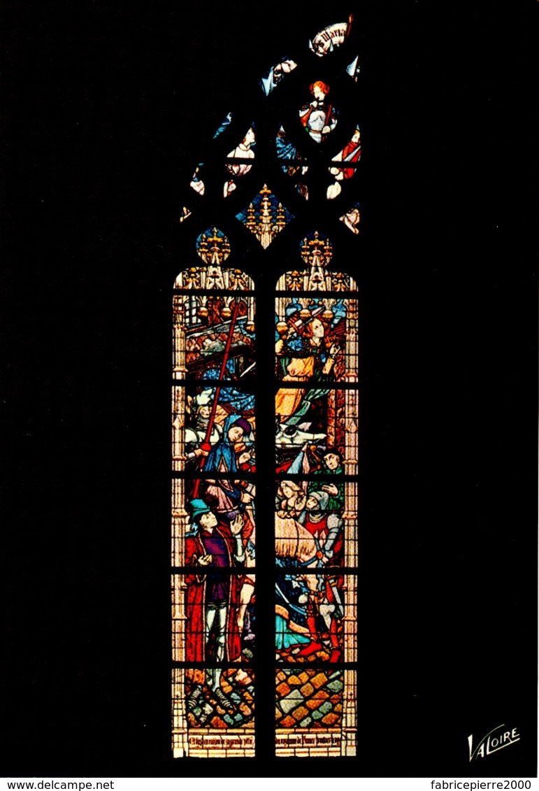 45 (Loiret) Orléans - Série Complète De 10 CPM Des Vitraux Cathédrale Sainte-Croix Sur La Vie De Jeanne D'Arc.  TBE - Quadri, Vetrate E Statue