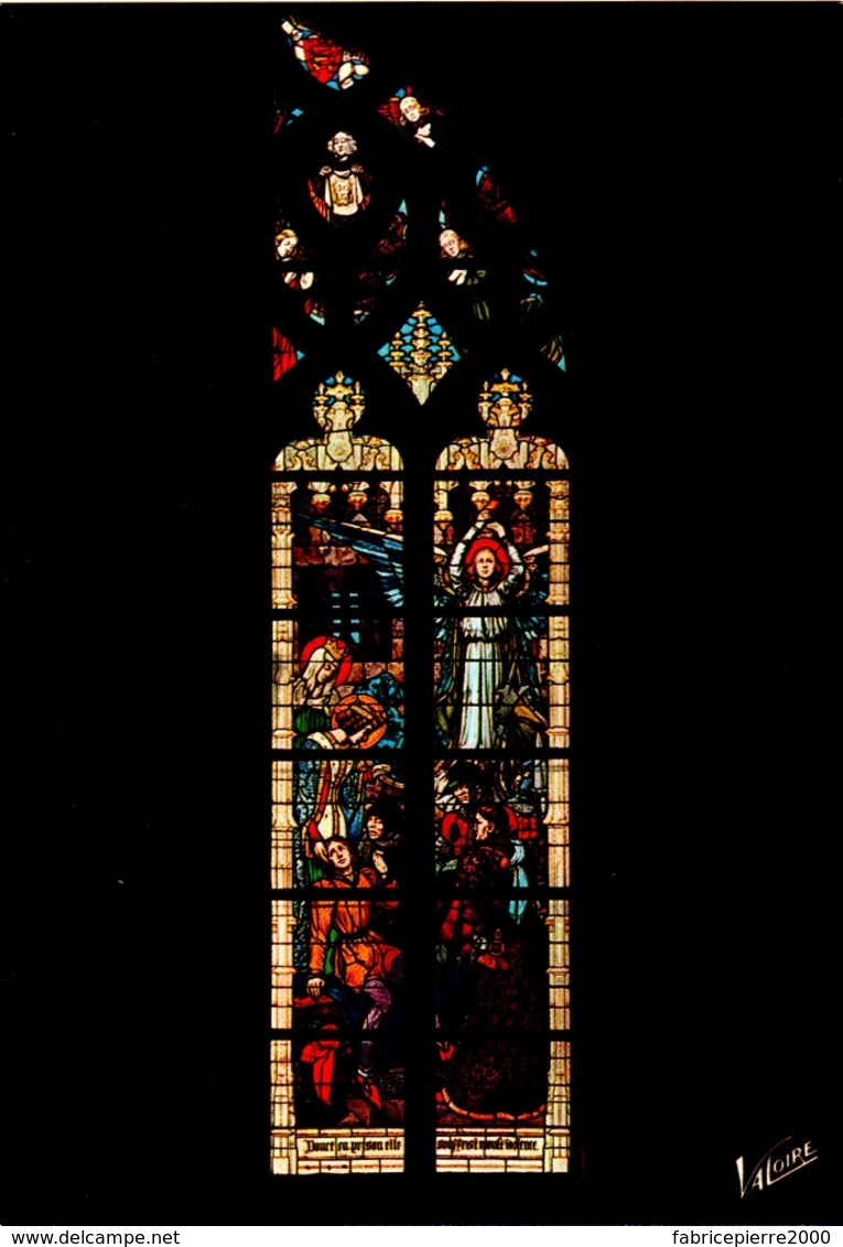 45 (Loiret) Orléans - Série complète de 10 CPM des Vitraux Cathédrale Sainte-Croix sur la vie de Jeanne d'Arc.  TBE