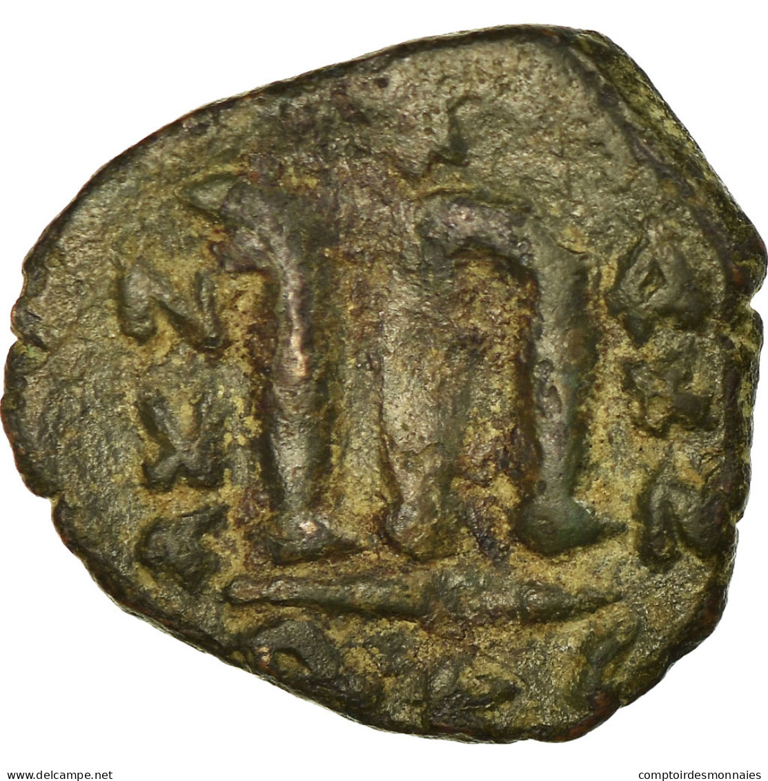 Monnaie, Constans II, Follis, 641-668 AD, Constantinople, TB+, Cuivre, Sear:1000 - Bizantine