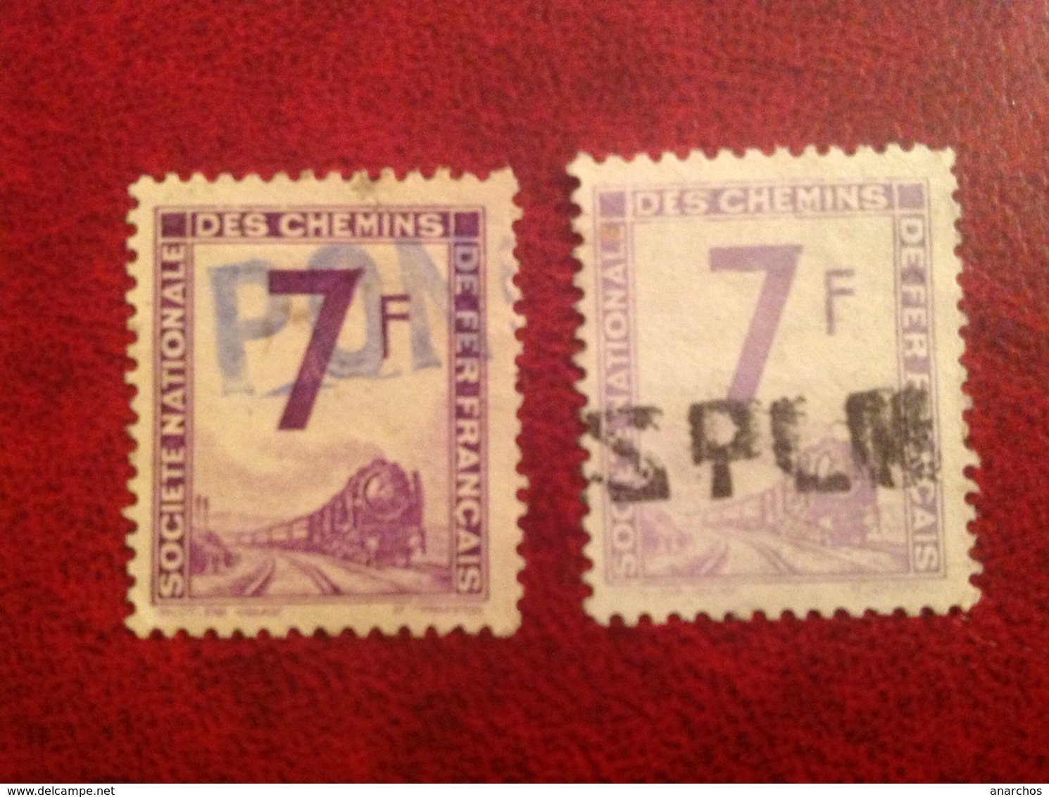 Colis Postal YT 6 7 Violet Et Mauve - Usati