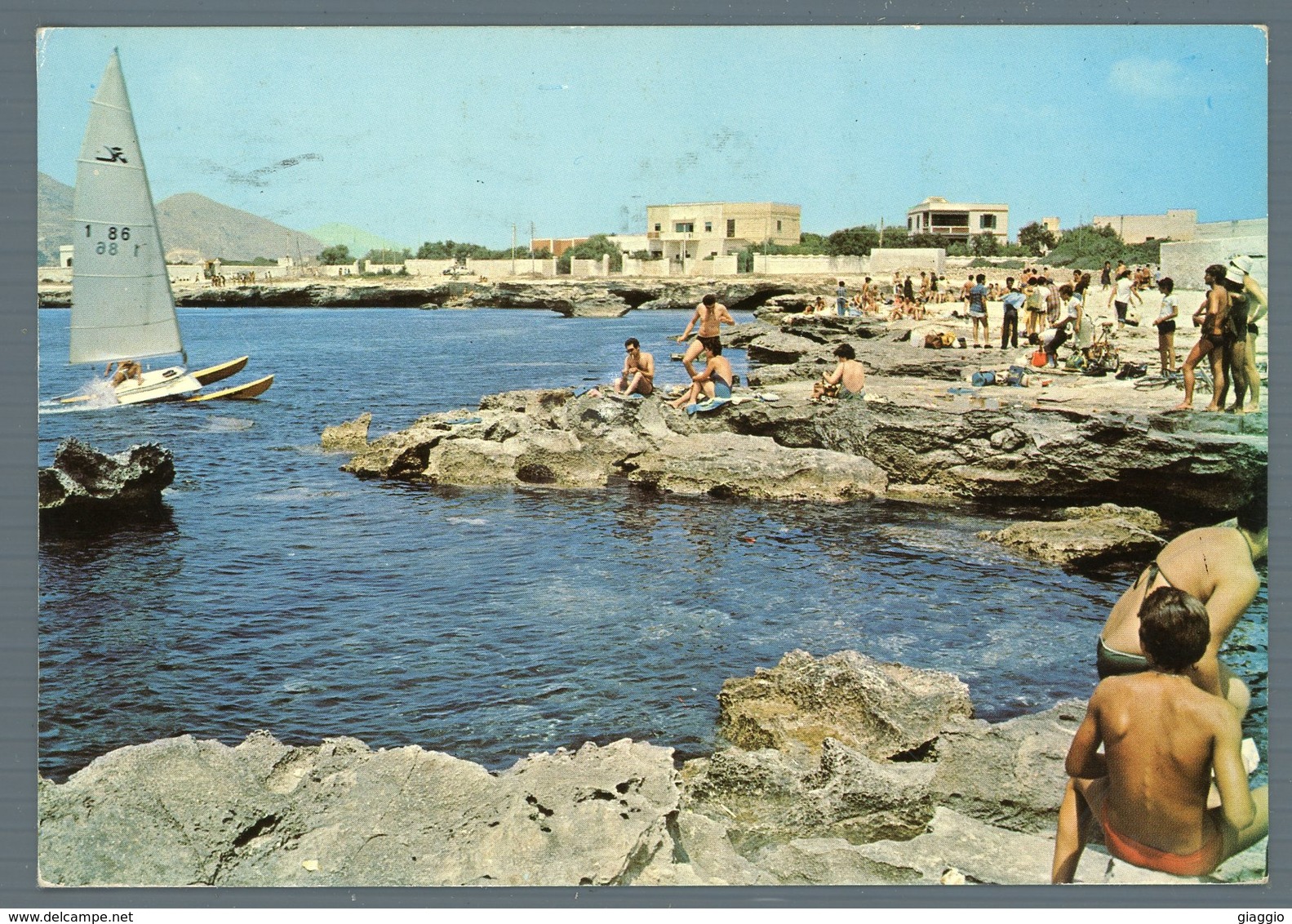 °°° Cartolina - Favignana Lido Burrone Scogliera Viaggiata °°° - Trapani